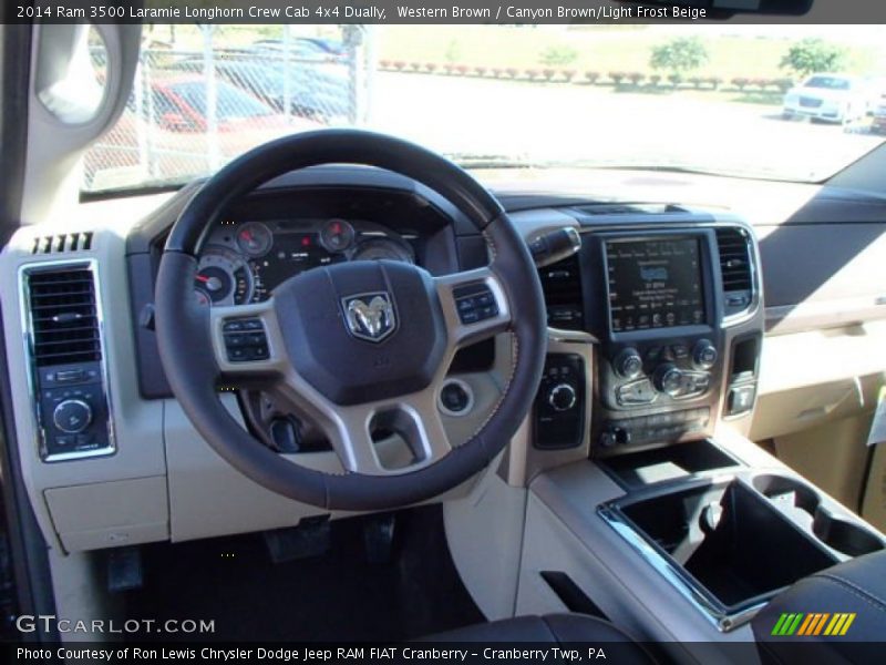 Western Brown / Canyon Brown/Light Frost Beige 2014 Ram 3500 Laramie Longhorn Crew Cab 4x4 Dually