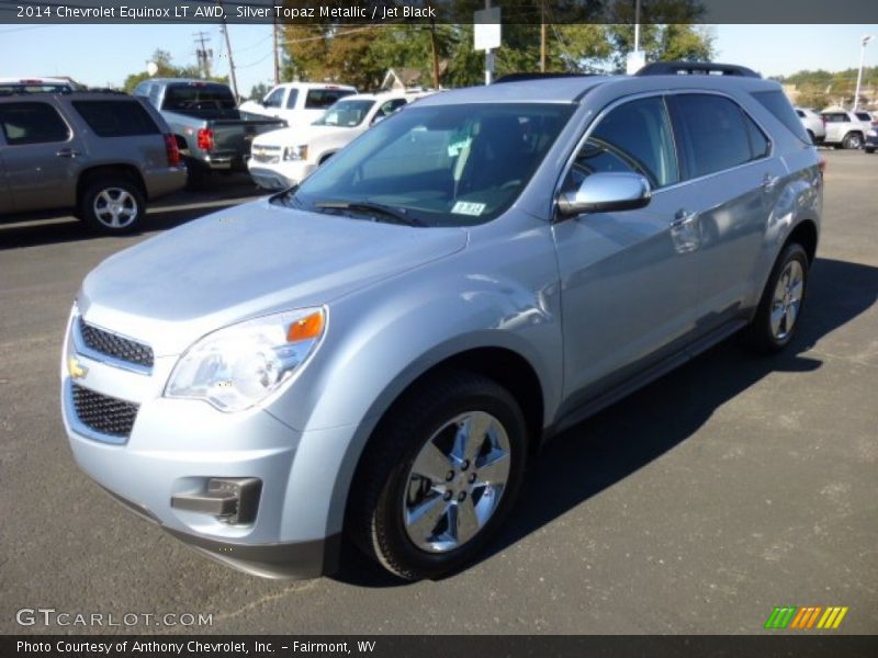 Silver Topaz Metallic / Jet Black 2014 Chevrolet Equinox LT AWD