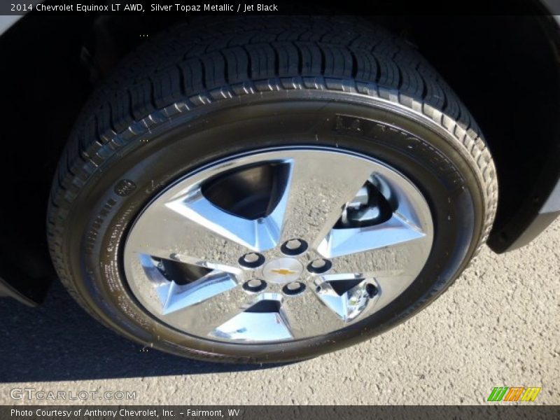 Silver Topaz Metallic / Jet Black 2014 Chevrolet Equinox LT AWD