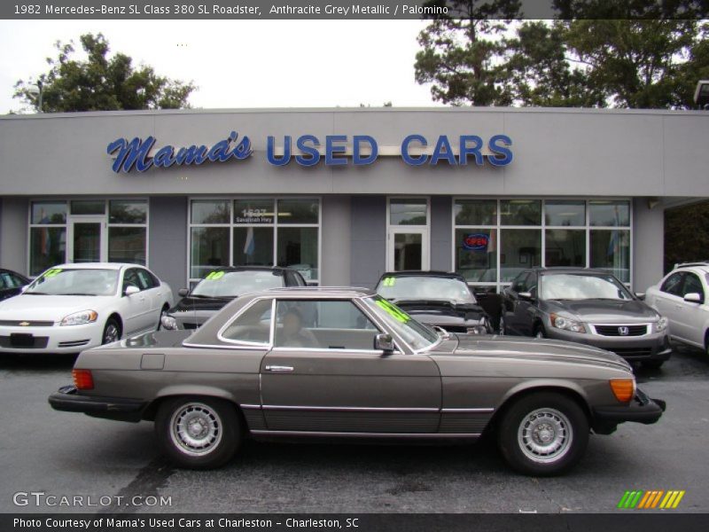 Anthracite Grey Metallic / Palomino 1982 Mercedes-Benz SL Class 380 SL Roadster