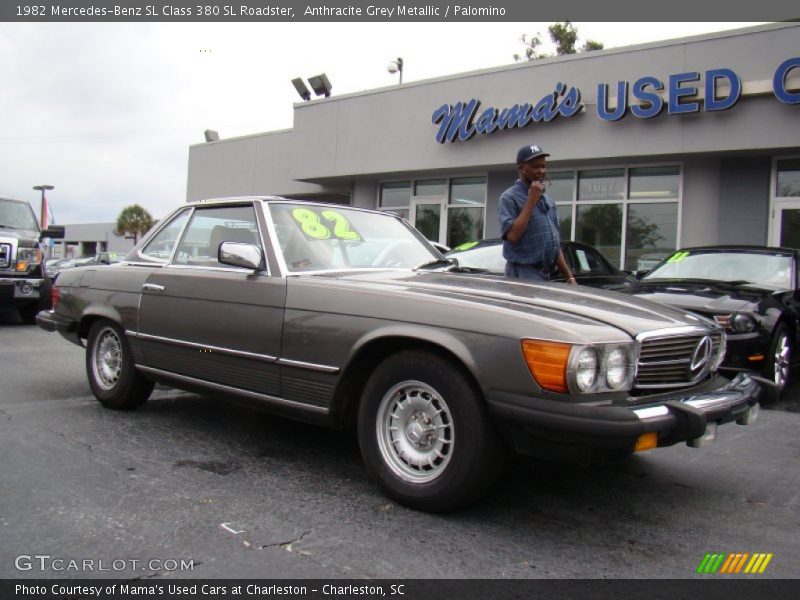 Anthracite Grey Metallic / Palomino 1982 Mercedes-Benz SL Class 380 SL Roadster