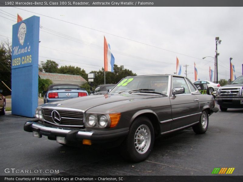 Anthracite Grey Metallic / Palomino 1982 Mercedes-Benz SL Class 380 SL Roadster