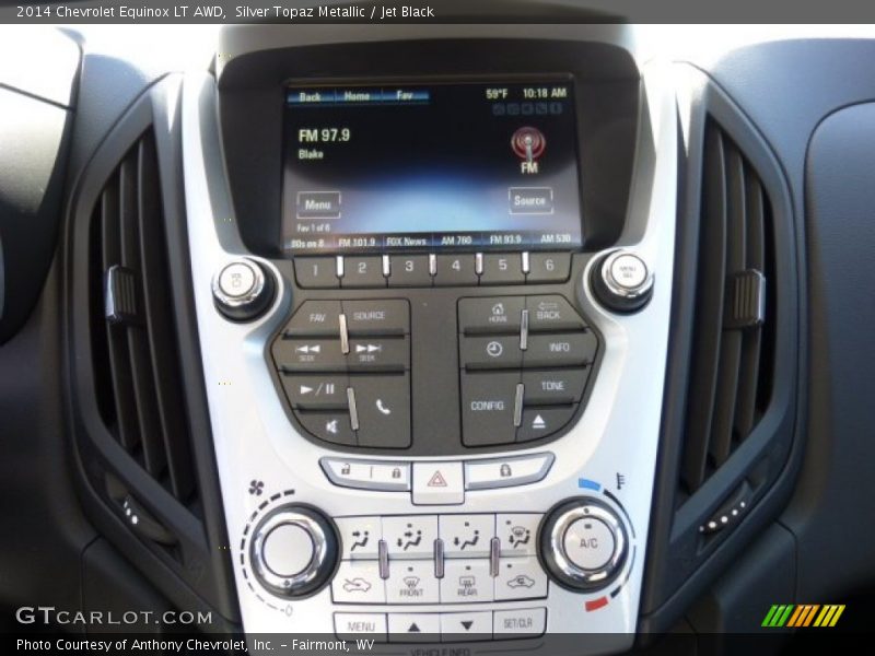 Silver Topaz Metallic / Jet Black 2014 Chevrolet Equinox LT AWD