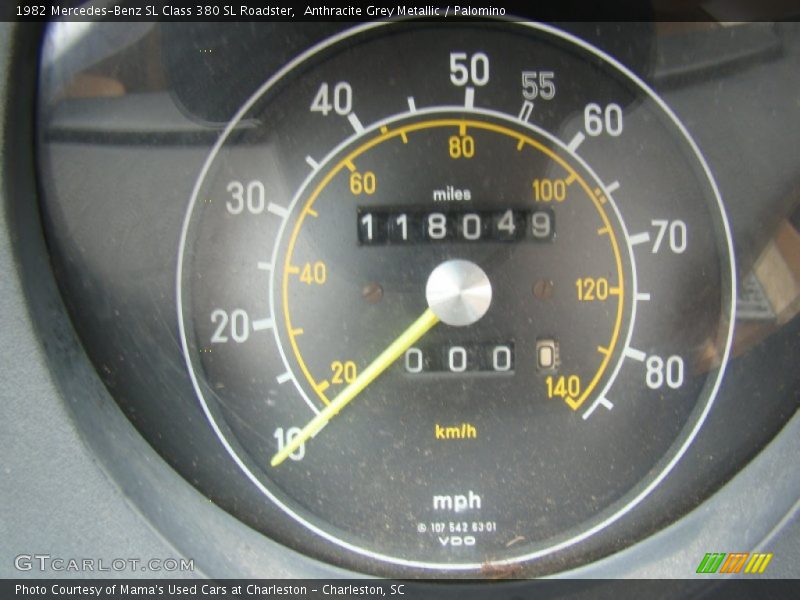 Anthracite Grey Metallic / Palomino 1982 Mercedes-Benz SL Class 380 SL Roadster