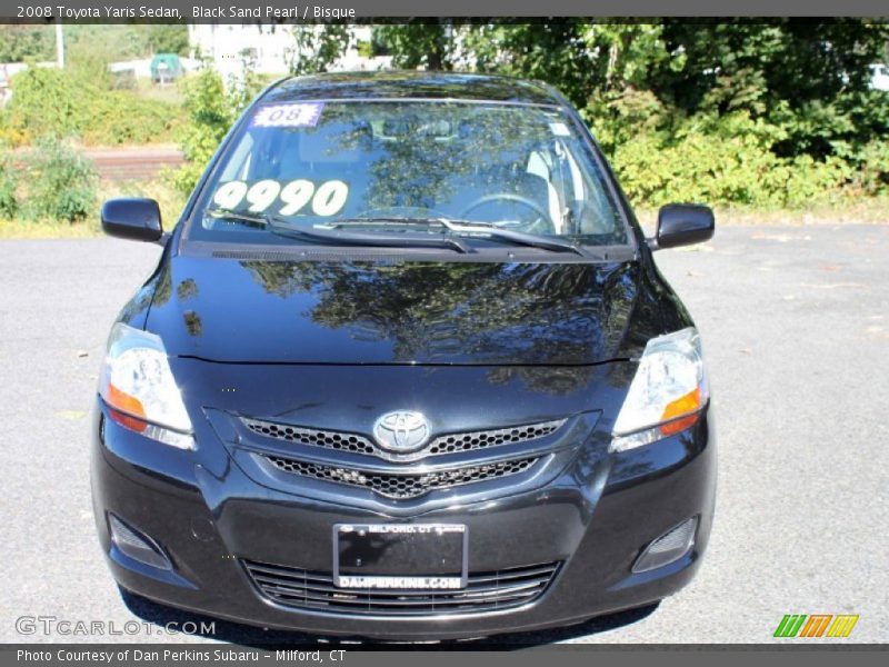 Black Sand Pearl / Bisque 2008 Toyota Yaris Sedan