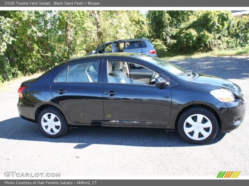 Black Sand Pearl / Bisque 2008 Toyota Yaris Sedan