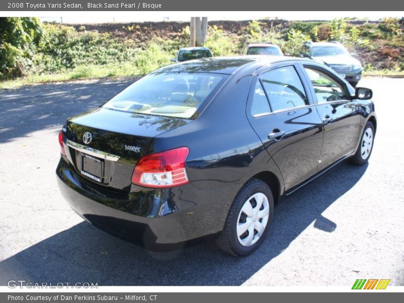 Black Sand Pearl / Bisque 2008 Toyota Yaris Sedan