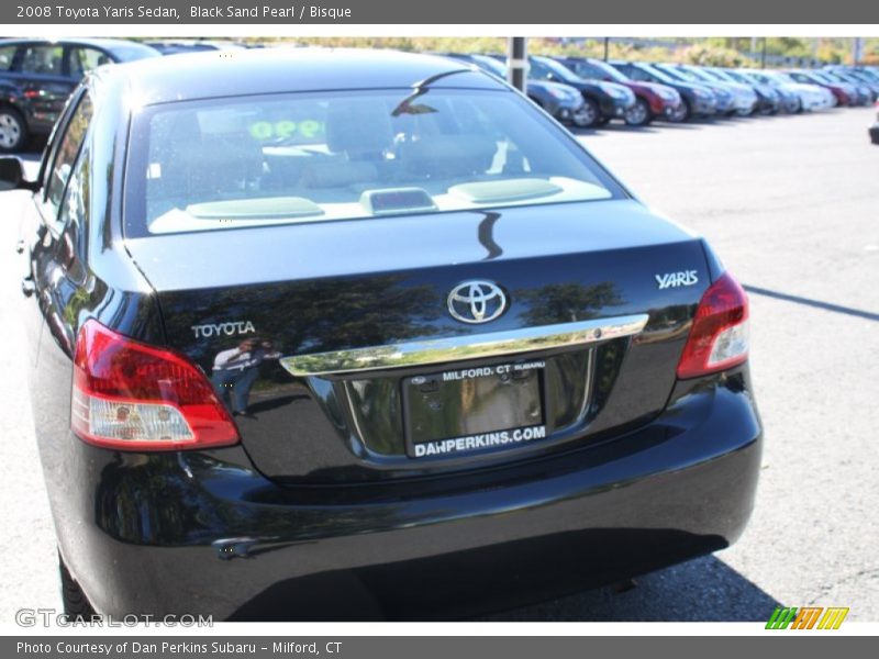 Black Sand Pearl / Bisque 2008 Toyota Yaris Sedan