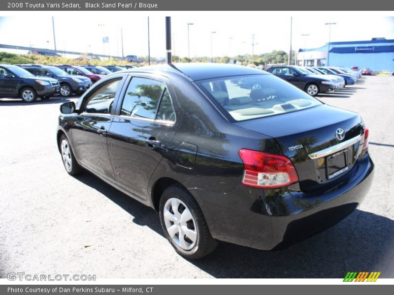 Black Sand Pearl / Bisque 2008 Toyota Yaris Sedan