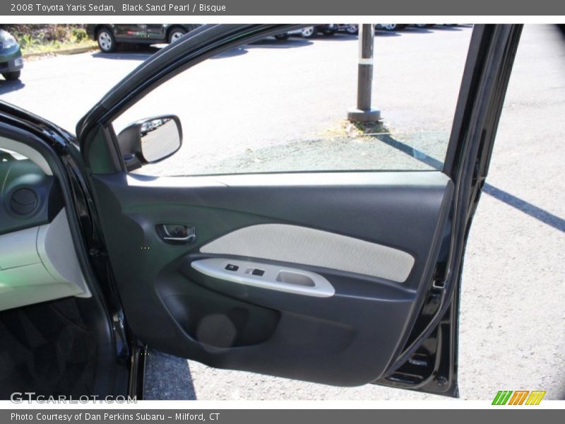Black Sand Pearl / Bisque 2008 Toyota Yaris Sedan