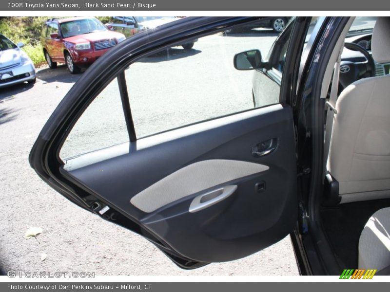 Black Sand Pearl / Bisque 2008 Toyota Yaris Sedan