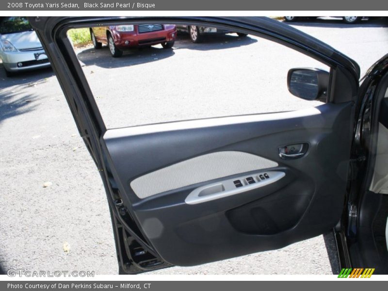 Black Sand Pearl / Bisque 2008 Toyota Yaris Sedan