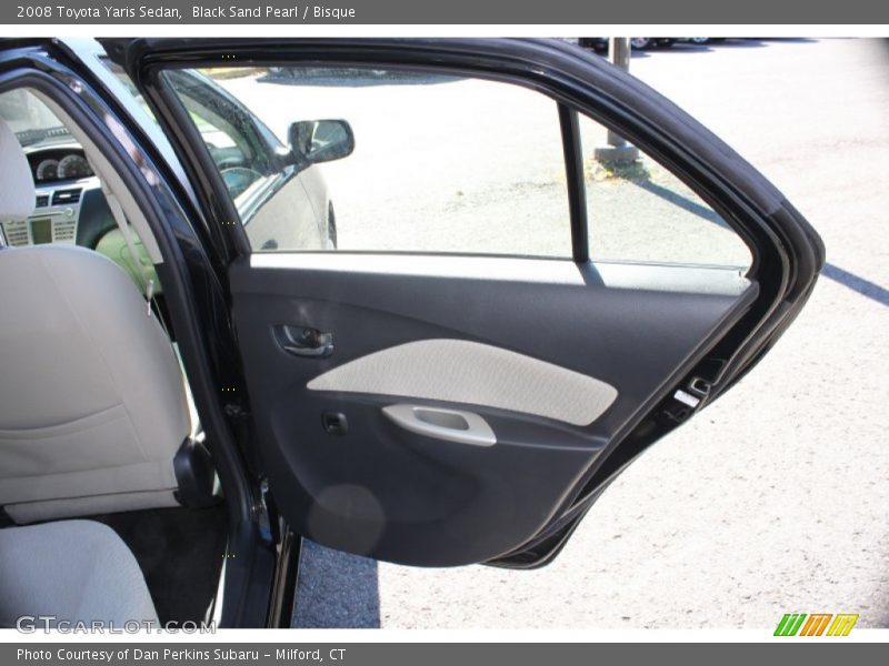 Black Sand Pearl / Bisque 2008 Toyota Yaris Sedan
