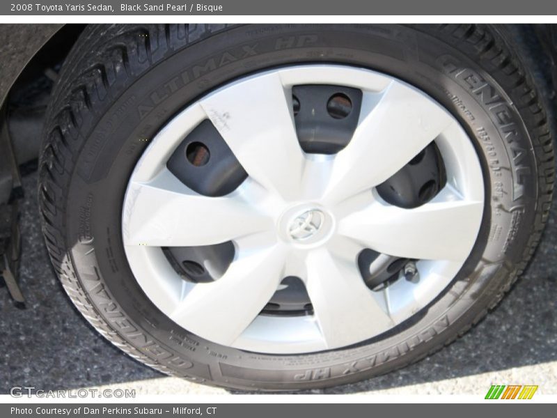 Black Sand Pearl / Bisque 2008 Toyota Yaris Sedan