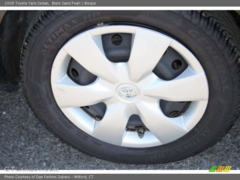 Black Sand Pearl / Bisque 2008 Toyota Yaris Sedan