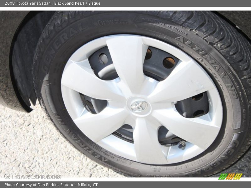 Black Sand Pearl / Bisque 2008 Toyota Yaris Sedan