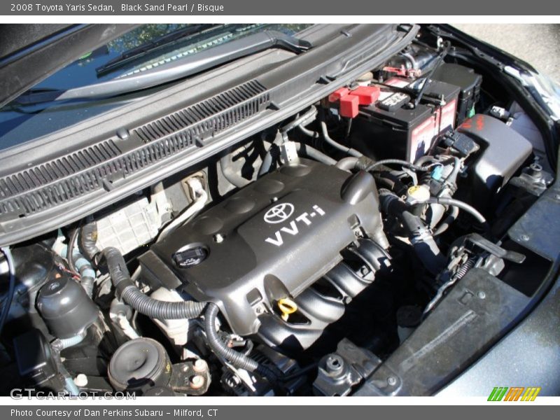 Black Sand Pearl / Bisque 2008 Toyota Yaris Sedan