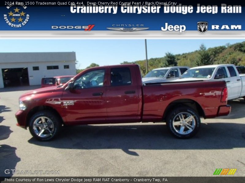 Deep Cherry Red Crystal Pearl / Black/Diesel Gray 2014 Ram 1500 Tradesman Quad Cab 4x4