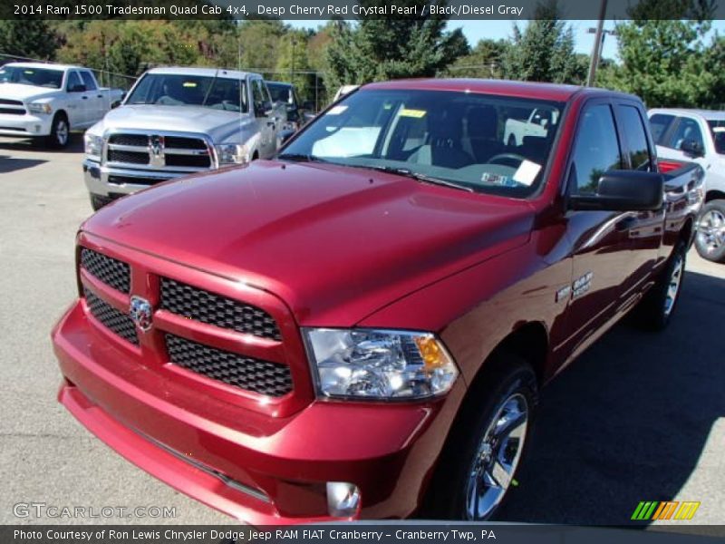 Deep Cherry Red Crystal Pearl / Black/Diesel Gray 2014 Ram 1500 Tradesman Quad Cab 4x4