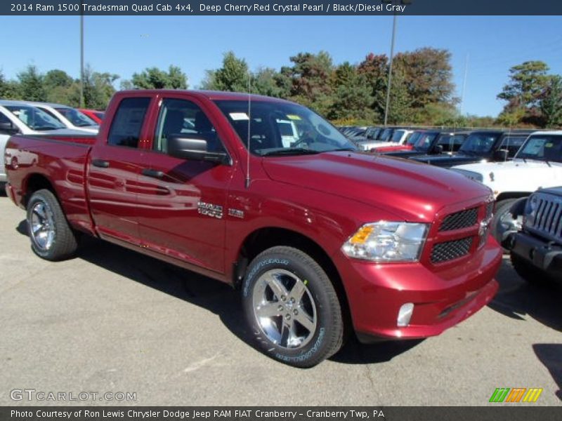 Deep Cherry Red Crystal Pearl / Black/Diesel Gray 2014 Ram 1500 Tradesman Quad Cab 4x4