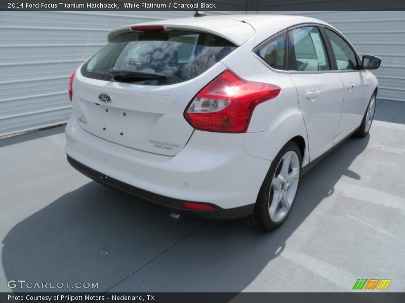 White Platinum / Charcoal Black 2014 Ford Focus Titanium Hatchback