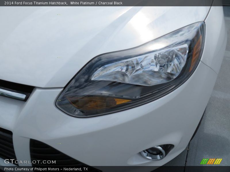 White Platinum / Charcoal Black 2014 Ford Focus Titanium Hatchback