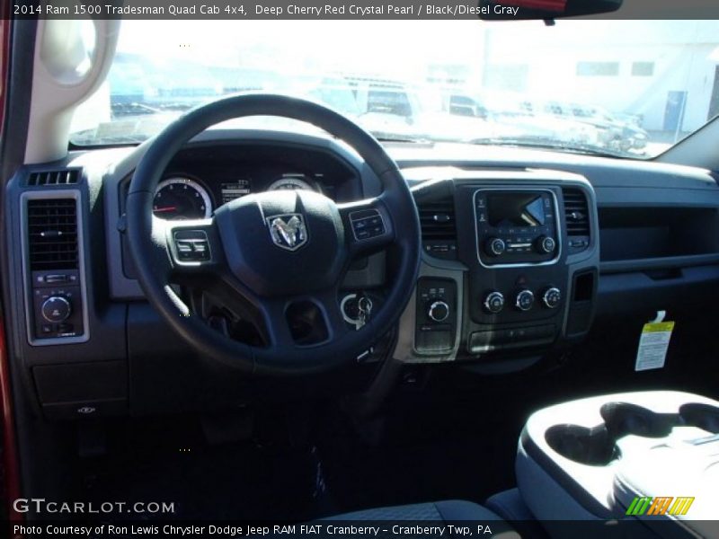 Deep Cherry Red Crystal Pearl / Black/Diesel Gray 2014 Ram 1500 Tradesman Quad Cab 4x4
