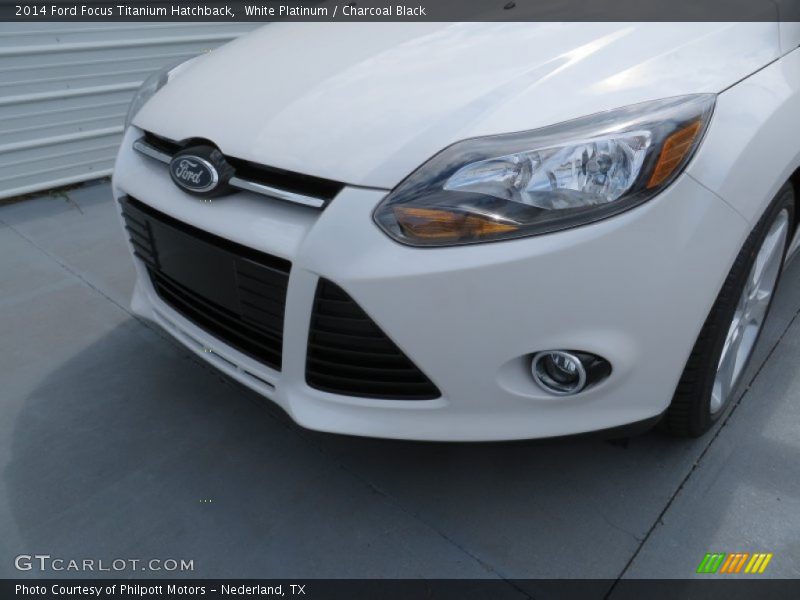 White Platinum / Charcoal Black 2014 Ford Focus Titanium Hatchback
