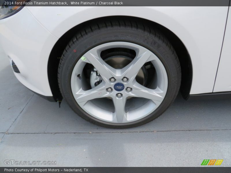 White Platinum / Charcoal Black 2014 Ford Focus Titanium Hatchback