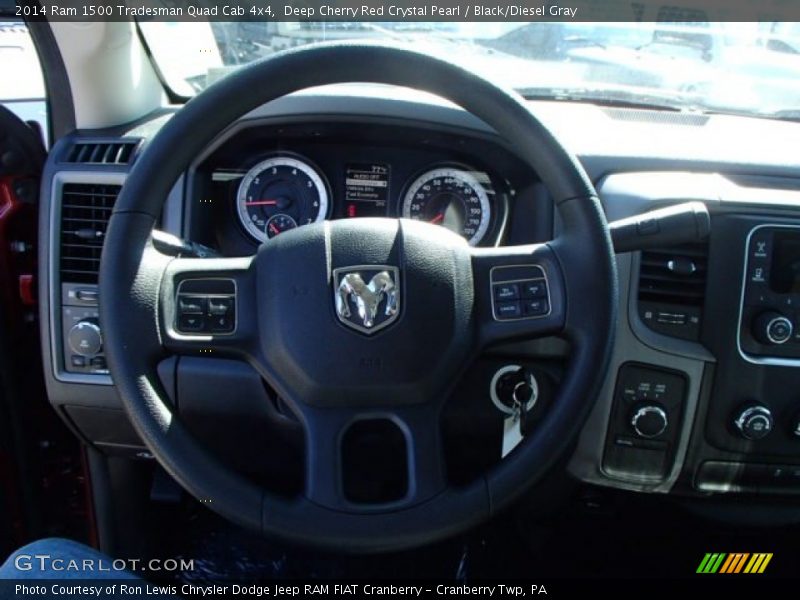 Deep Cherry Red Crystal Pearl / Black/Diesel Gray 2014 Ram 1500 Tradesman Quad Cab 4x4