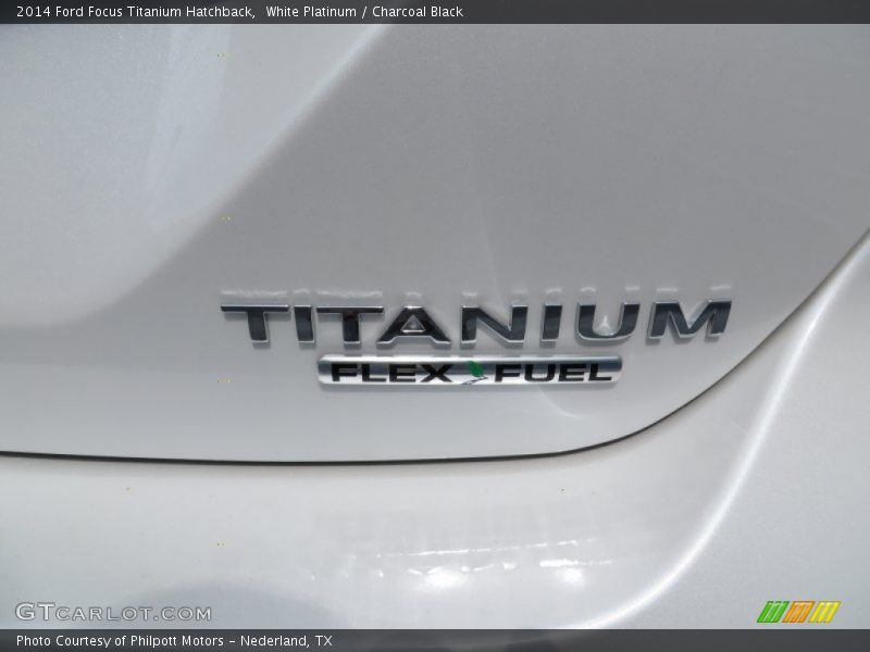 White Platinum / Charcoal Black 2014 Ford Focus Titanium Hatchback