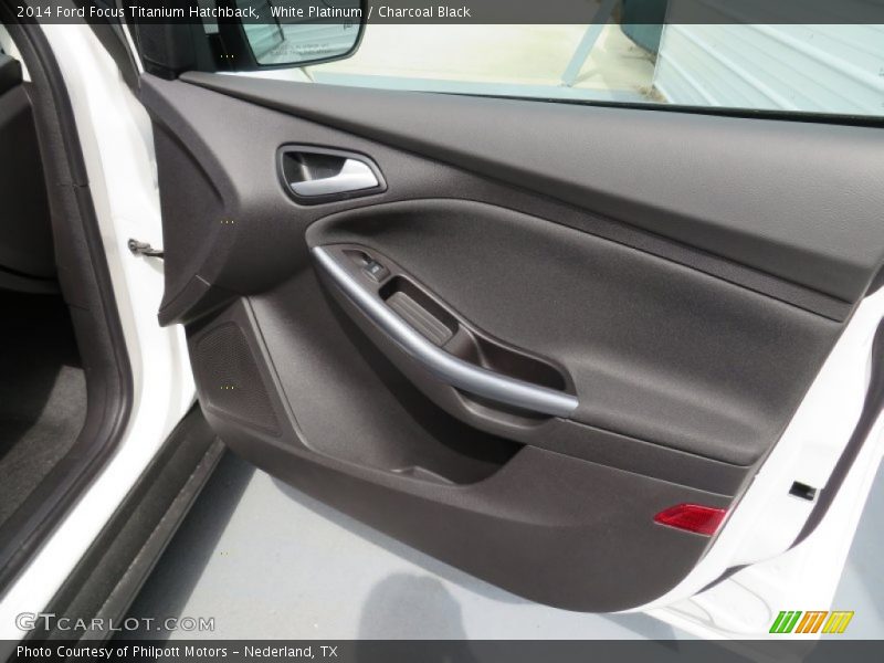 White Platinum / Charcoal Black 2014 Ford Focus Titanium Hatchback