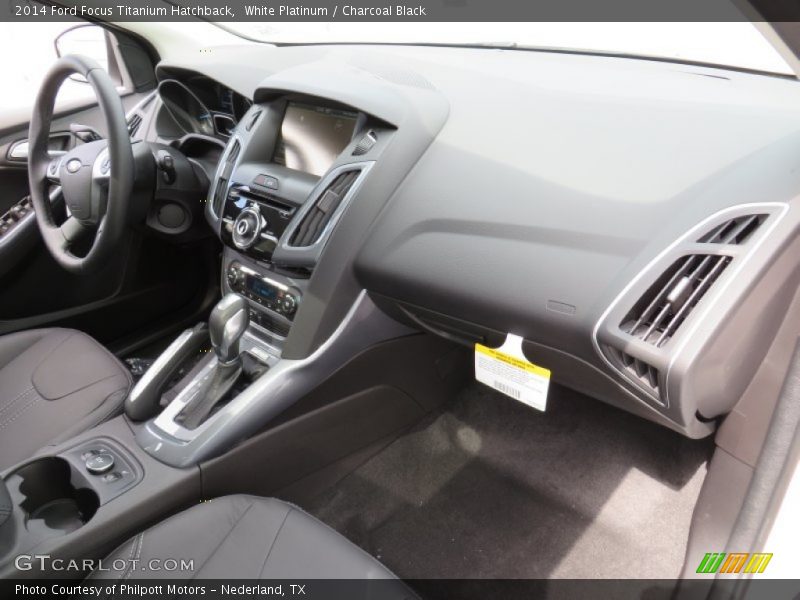 White Platinum / Charcoal Black 2014 Ford Focus Titanium Hatchback