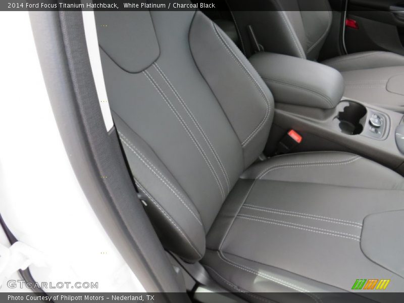 White Platinum / Charcoal Black 2014 Ford Focus Titanium Hatchback