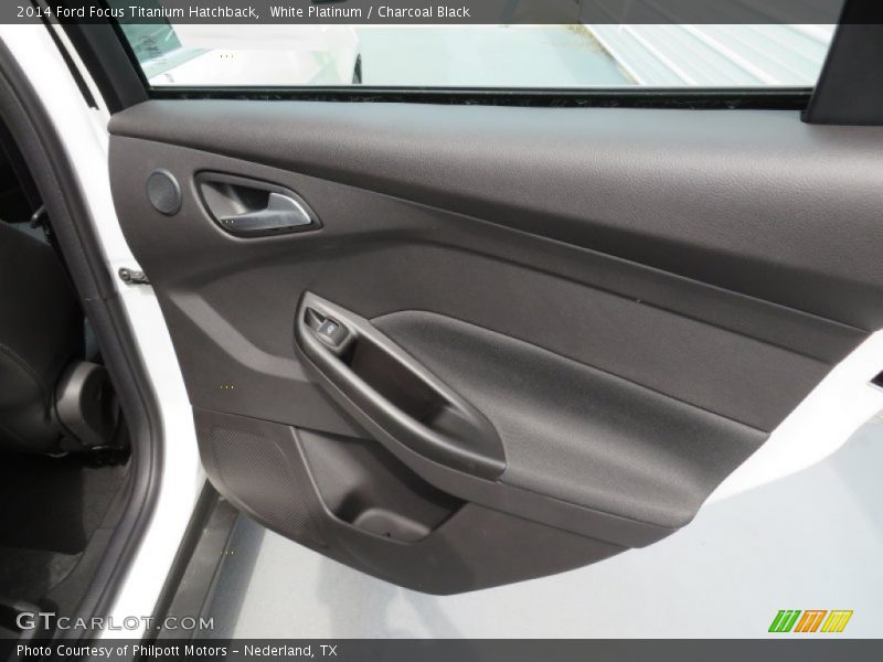 White Platinum / Charcoal Black 2014 Ford Focus Titanium Hatchback