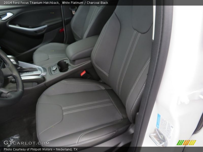 White Platinum / Charcoal Black 2014 Ford Focus Titanium Hatchback