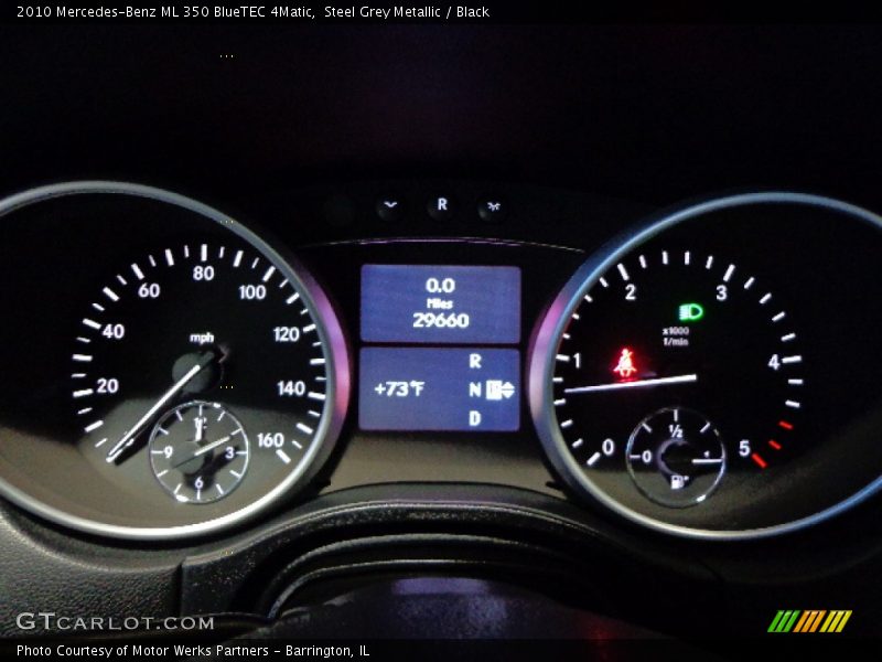 Steel Grey Metallic / Black 2010 Mercedes-Benz ML 350 BlueTEC 4Matic