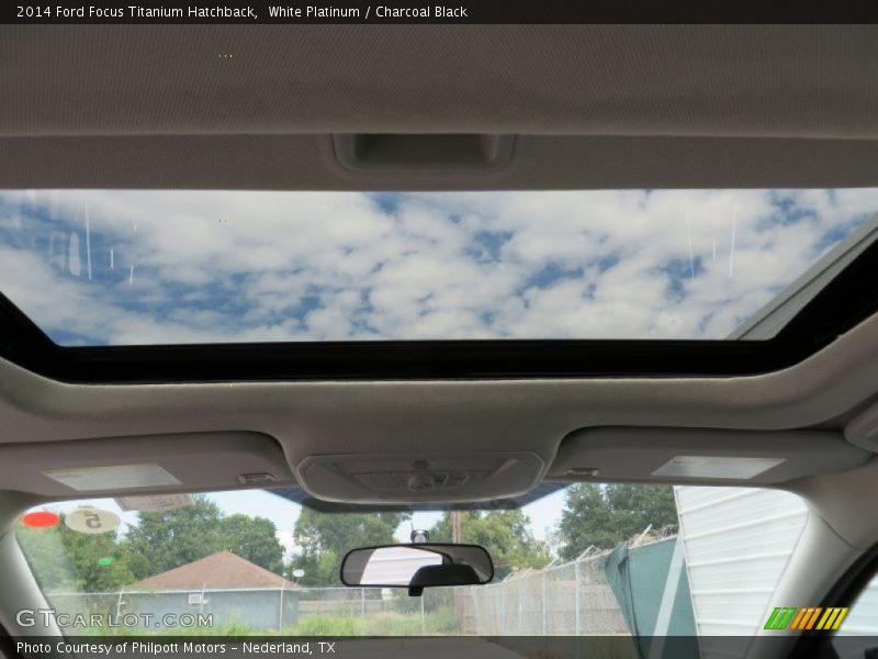White Platinum / Charcoal Black 2014 Ford Focus Titanium Hatchback