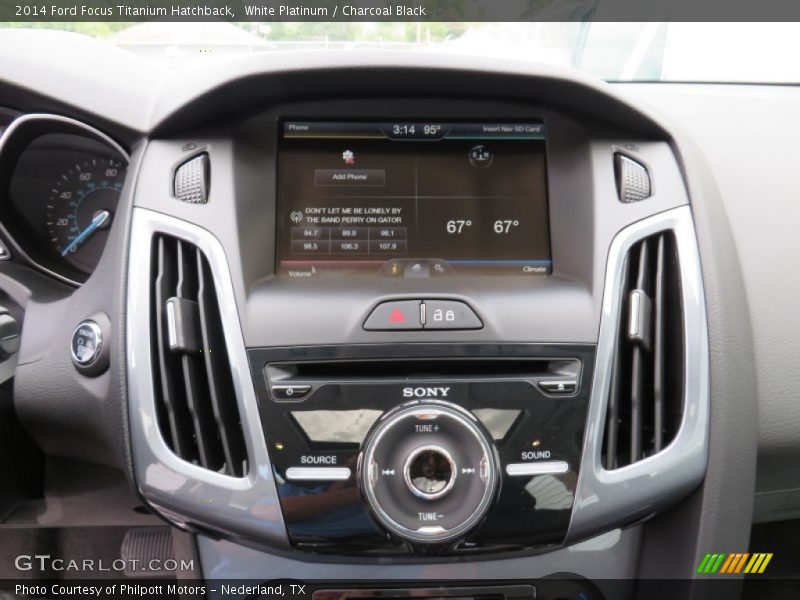White Platinum / Charcoal Black 2014 Ford Focus Titanium Hatchback