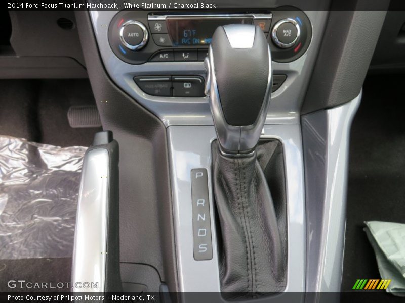White Platinum / Charcoal Black 2014 Ford Focus Titanium Hatchback