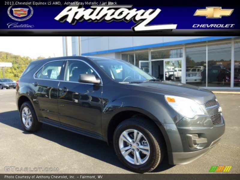 Ashen Gray Metallic / Jet Black 2013 Chevrolet Equinox LS AWD
