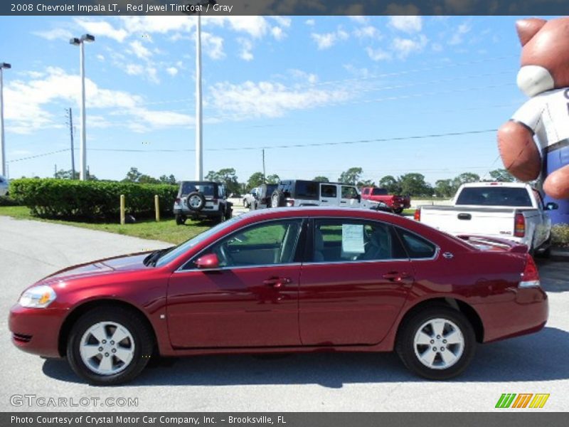 Red Jewel Tintcoat / Gray 2008 Chevrolet Impala LT