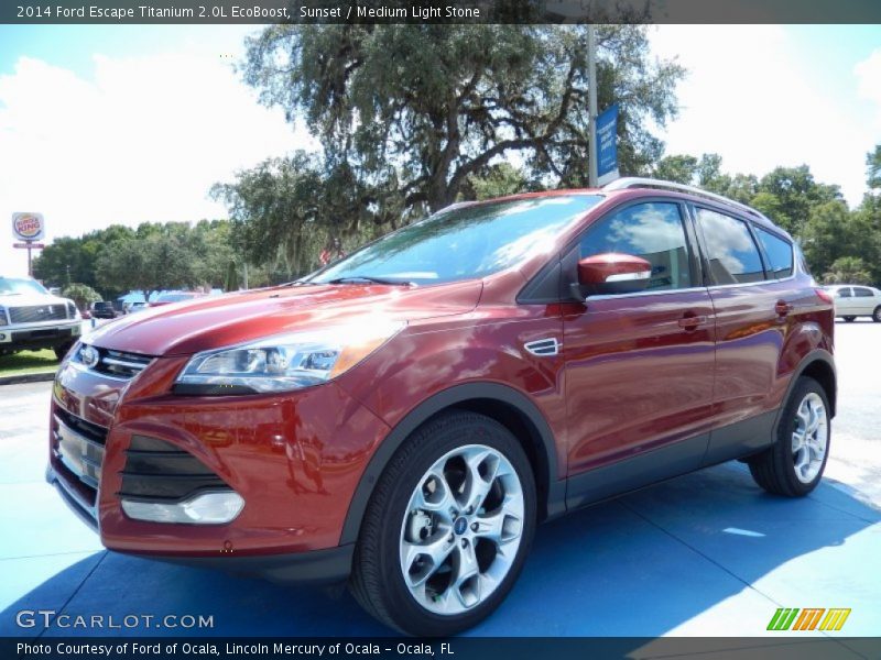 Sunset / Medium Light Stone 2014 Ford Escape Titanium 2.0L EcoBoost