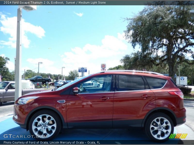 Sunset / Medium Light Stone 2014 Ford Escape Titanium 2.0L EcoBoost