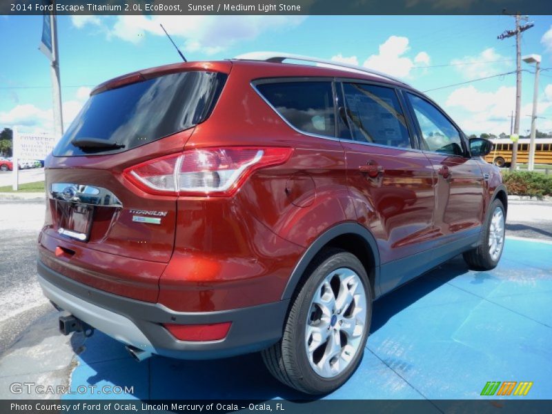 Sunset / Medium Light Stone 2014 Ford Escape Titanium 2.0L EcoBoost