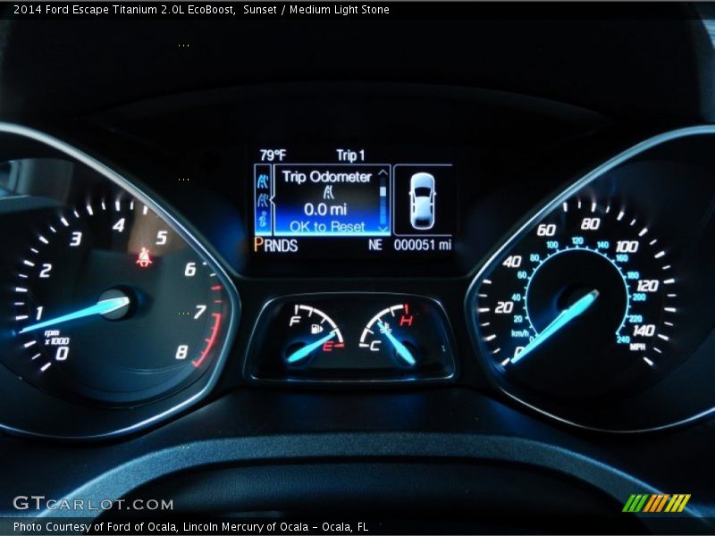 Sunset / Medium Light Stone 2014 Ford Escape Titanium 2.0L EcoBoost