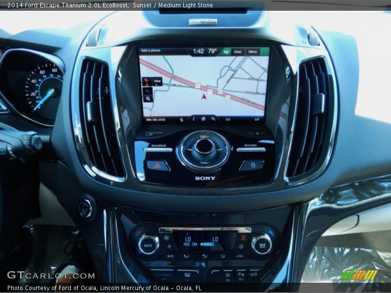 Sunset / Medium Light Stone 2014 Ford Escape Titanium 2.0L EcoBoost