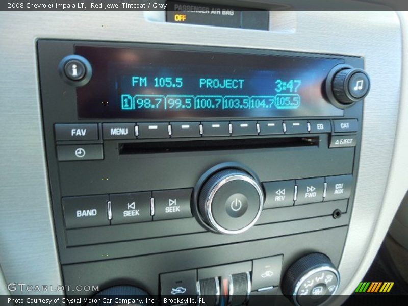 Red Jewel Tintcoat / Gray 2008 Chevrolet Impala LT