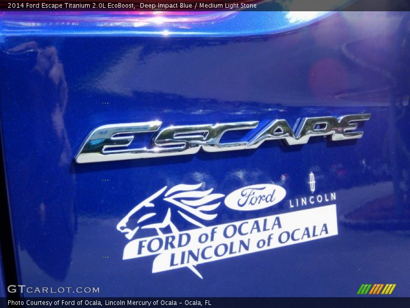 Deep Impact Blue / Medium Light Stone 2014 Ford Escape Titanium 2.0L EcoBoost