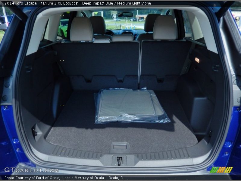 Deep Impact Blue / Medium Light Stone 2014 Ford Escape Titanium 2.0L EcoBoost